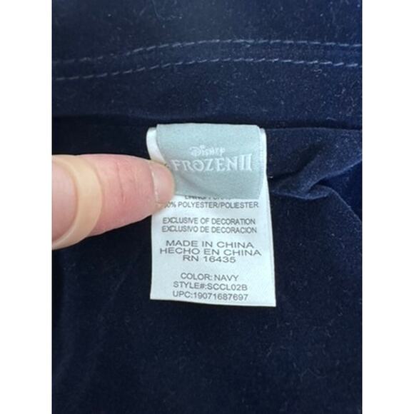 "DISNEY" Frozen 2, Velvet,Embroidered,Girls Jacket,SZ 5/6, Asymmetrical Zipper - Picture 8 of 9